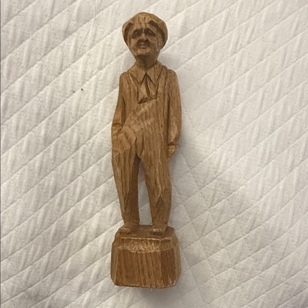 Vintage Carl Trygg Signed Wood Carving Scandinavian Flat-Plane Folk Art 1930-50s